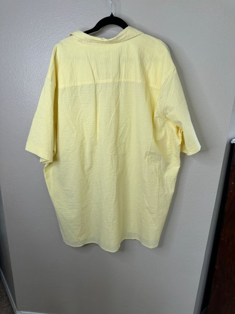 Winston Yellow 3XLT Short-Sleeve Button-Up Shirt Cotton Blend Summer Casual - Picture 3 of 7